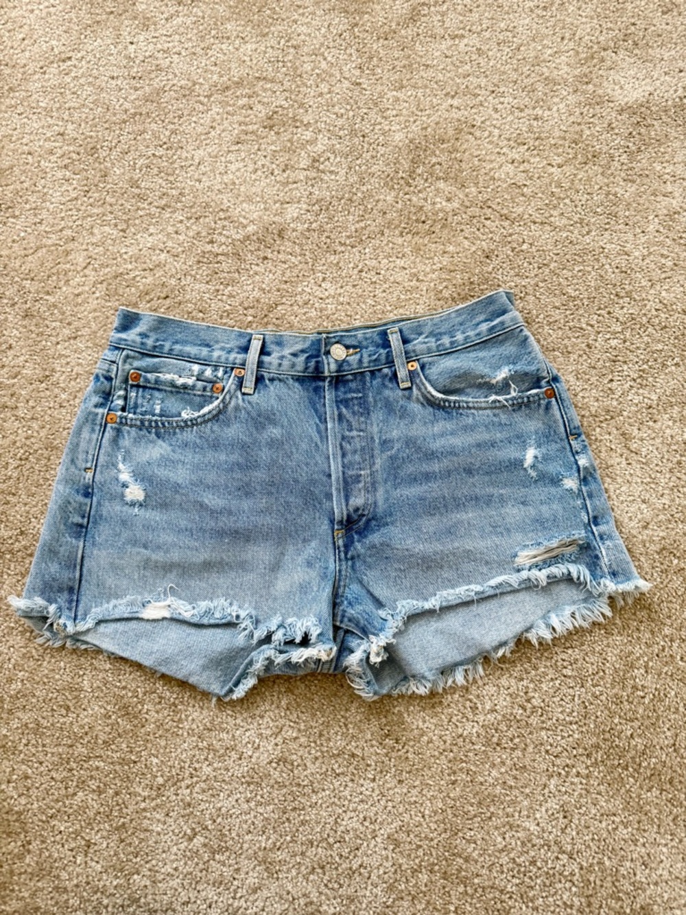AGOLDE Parker Vintage Cut Off Shorts - Picture 4 of 14